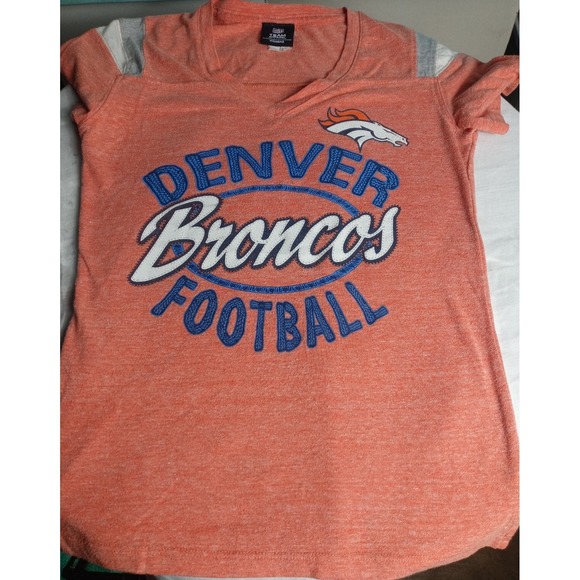 Denver Broncos Short Sleeve NFL Shirt Apparel Women Small‎ T Shirt Orange - Picture 8 of 9